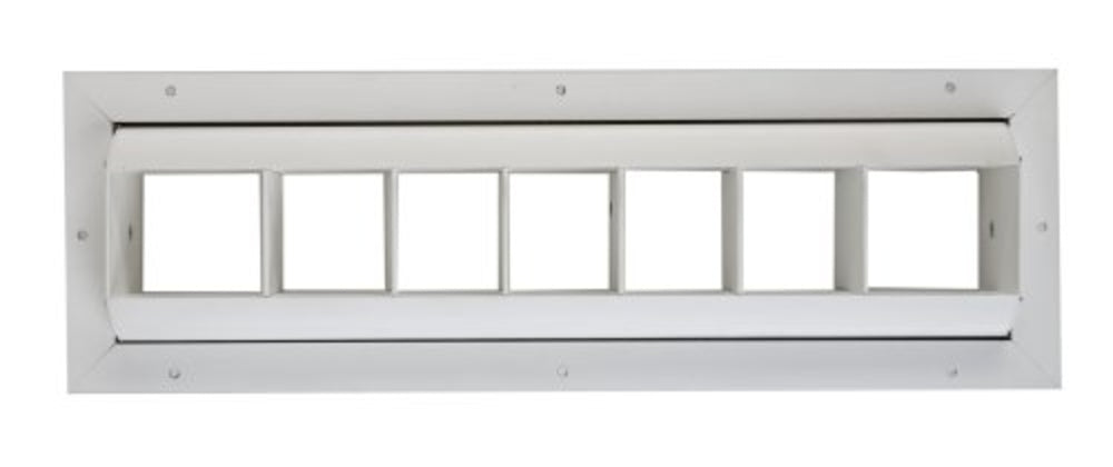 späth Weitwurfauslass DF-47, Abm. 1219x267mm für Kanalanschluss, RAL 9010