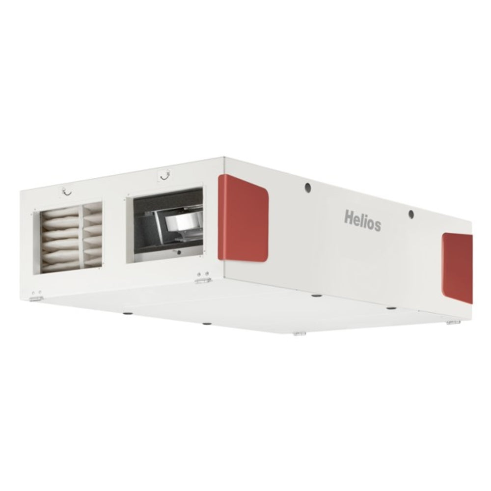 Helios KWL EC 1400D PRO, KWL-Deckengerät mit WRG EC-Ventilatoren Auto-Bypass, Grafikdisplay