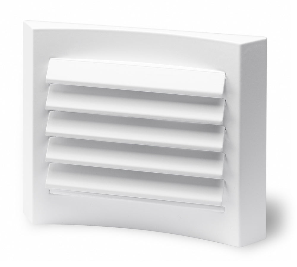 Helios LGM 125, Lüftungsgitter aus Aluminium, weiß lackiert, für Lüftungs- öffnungen DN 125 mm