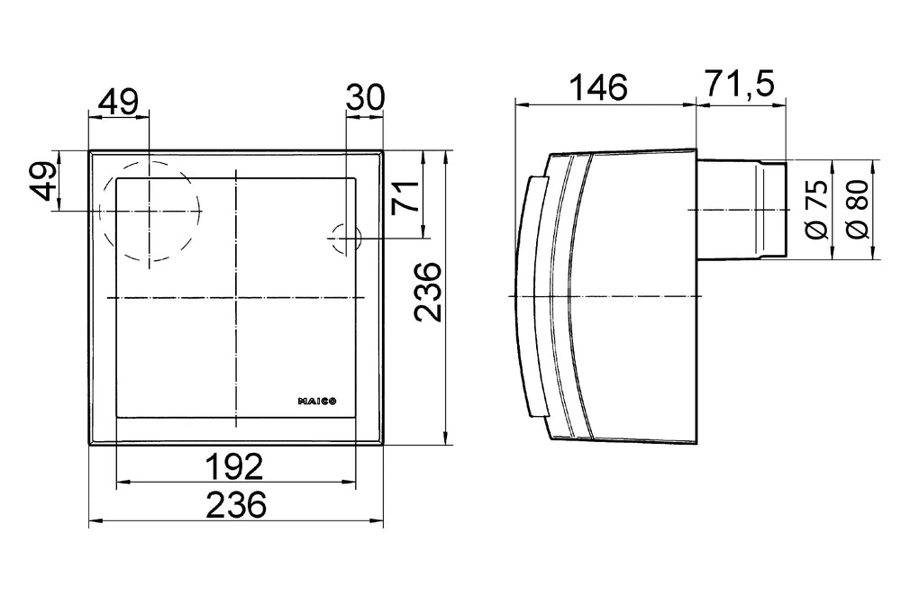 Maico Aufputzventilator ER-APB 100 VZ