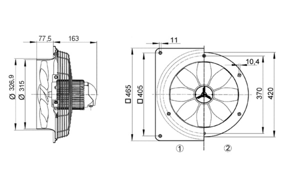 Maico Axial-Wandventilator DZQ 30/6 B