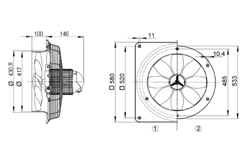 Maico Axial-Wandventilator DZQ 40/8 B