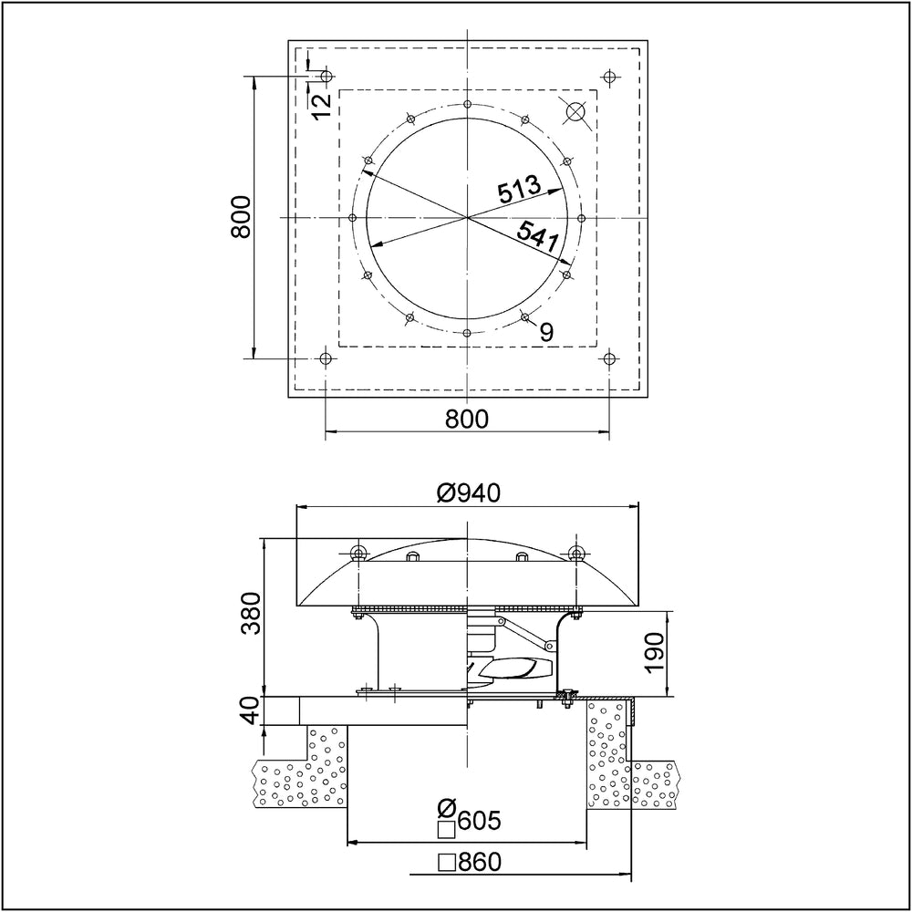 Maico Axial-Dachventilator EZD 50/6 B
