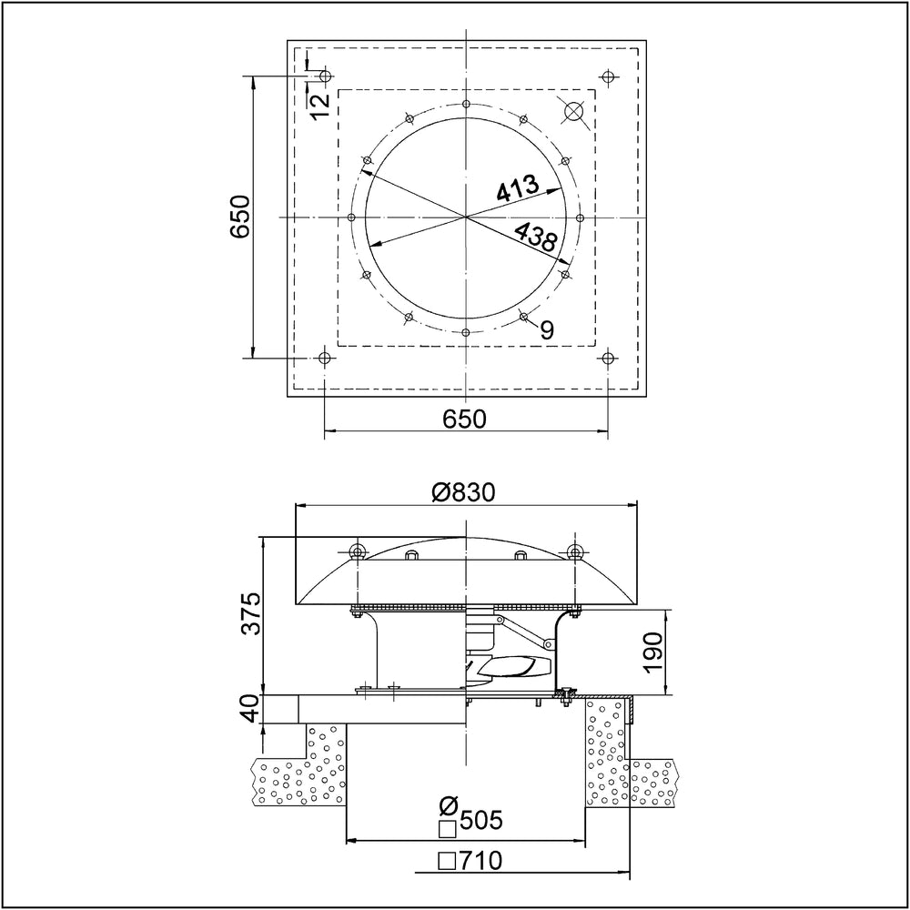 Maico Axial-Dachventilator DZD 40/6 B Ex e