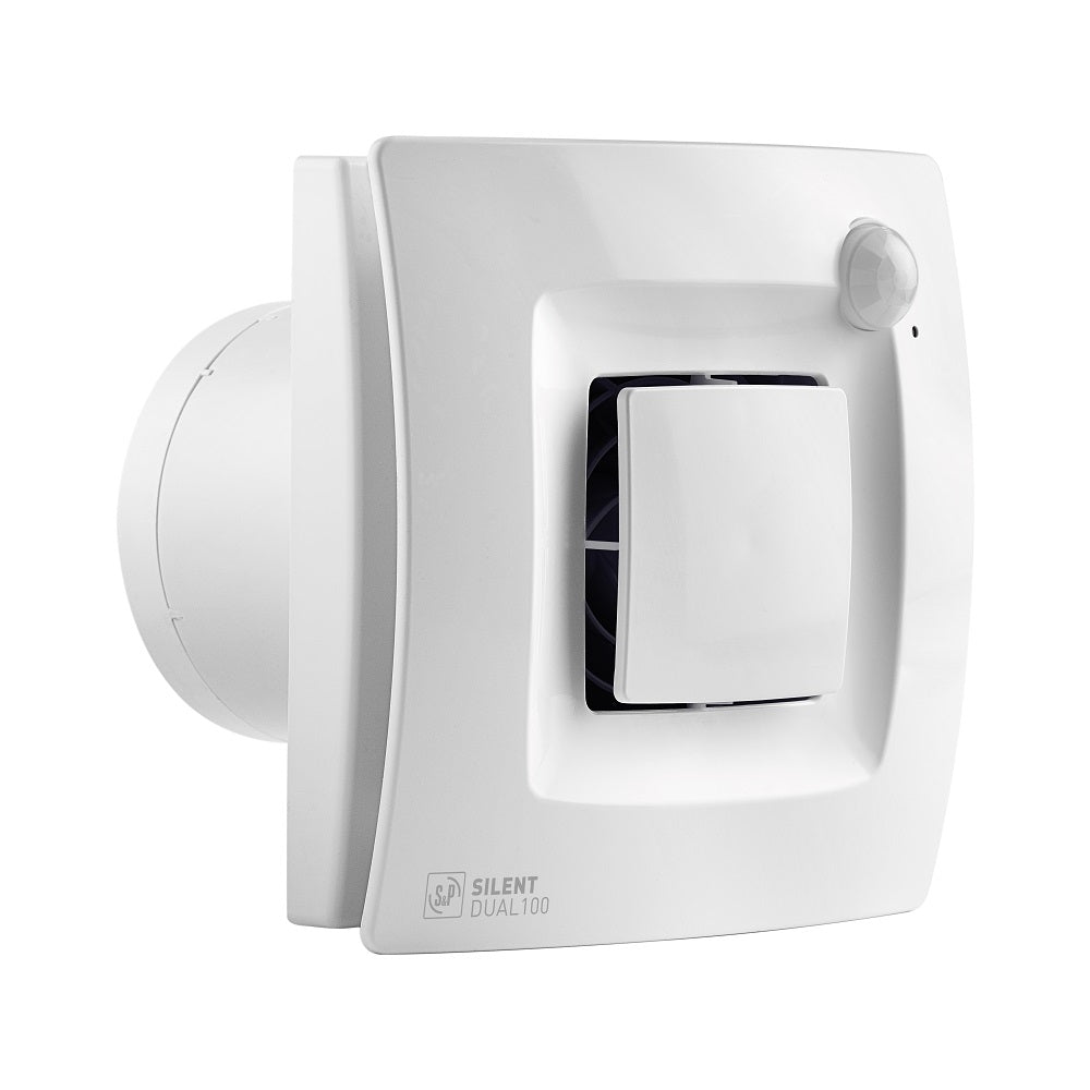 S&P Kleinraum-Ventilator SILENT DUAL-100 feuchtegesteuert mit Bewegungsmelder