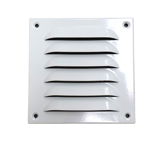 Wetterschutzgitter (weiß), BxH=150x150mm
