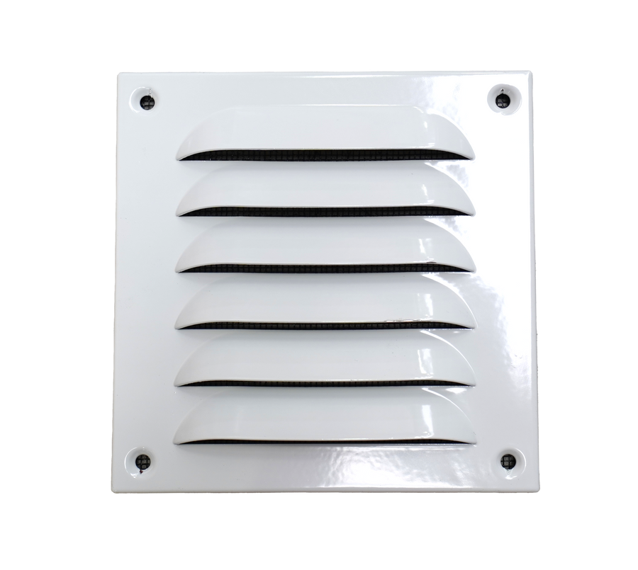 Wetterschutzgitter (weiß), BxH=150x150mm