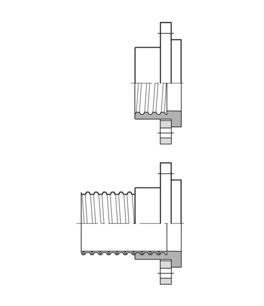 Norres Losflansch aufschraubbar + lebensmittelecht für AIRDUC® 356, DN 100mm