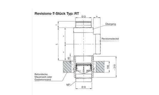 Strulik Revisions-T-Stück RT, NW 125mm