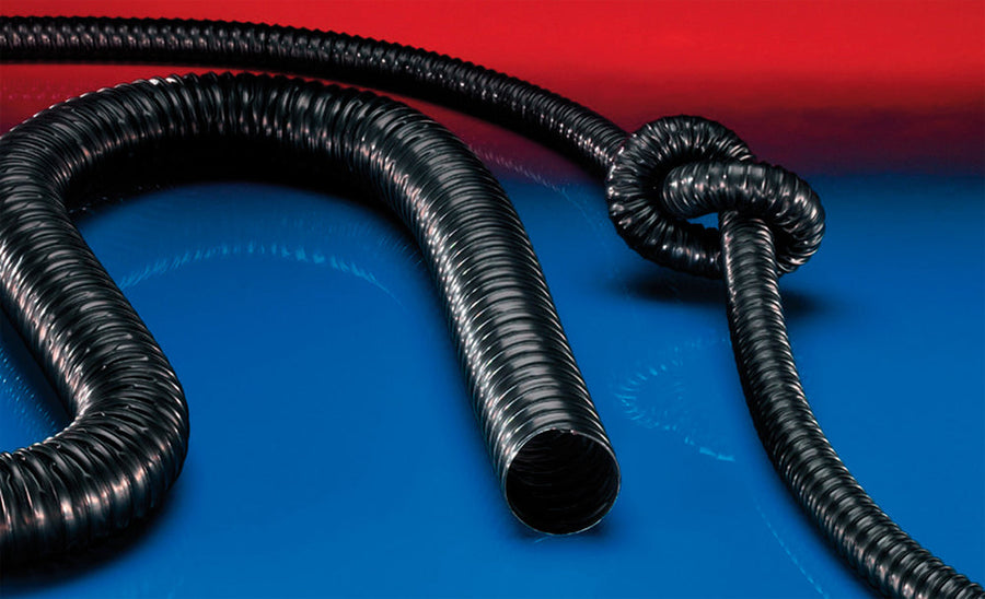 Norres PU Schlauch, leicht, antistatisch, DN 80mm, L= 10m, PROTAPE® PUR 330 AS BLACK