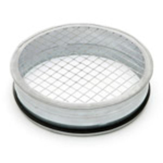 Ausblasstutzen Edelstahl matt mit Gitter VA-AS gerade NW 315