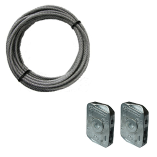 Gripple 1 Set Überspannung im Innenbereich (100 kg) Drahtseil 6mm, 15M