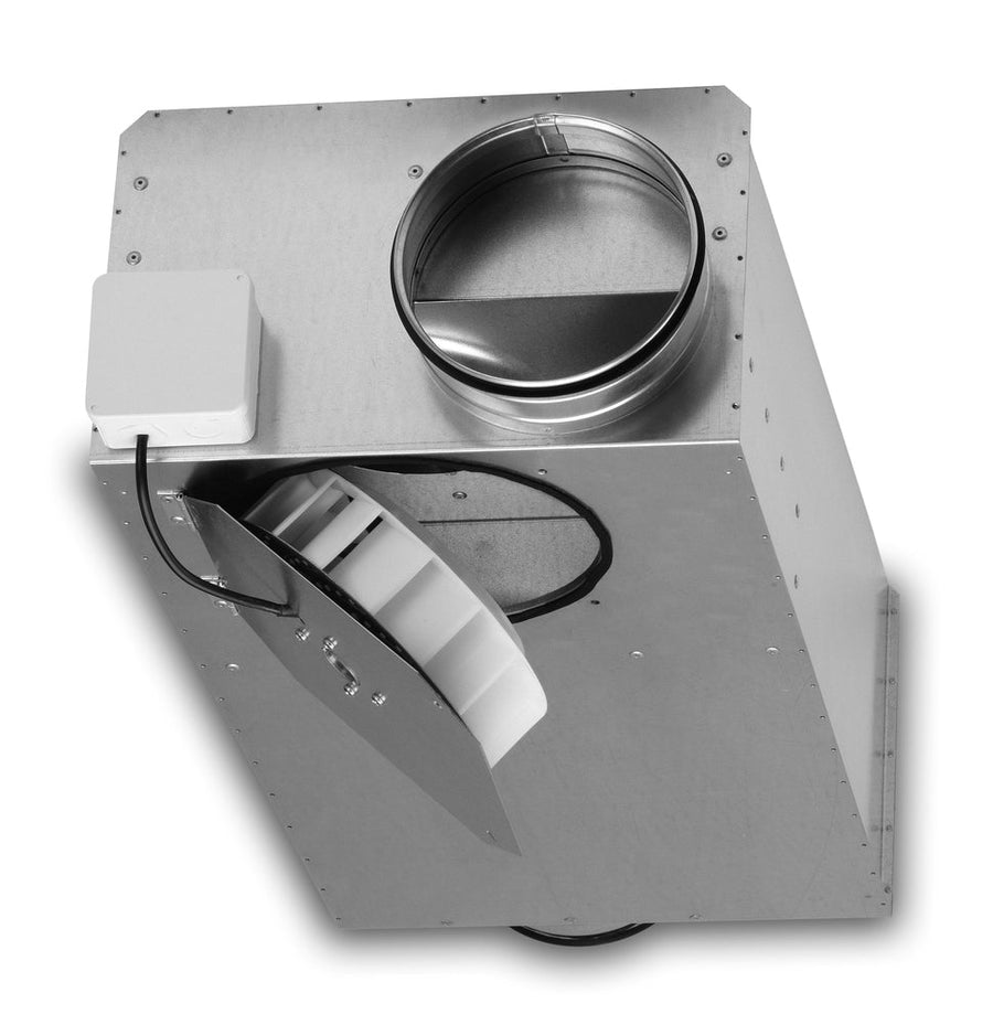 Helios SVS 125 B, SlimVent schallgedämpfter Radialventilator mit Rohranschluß DN 125mm