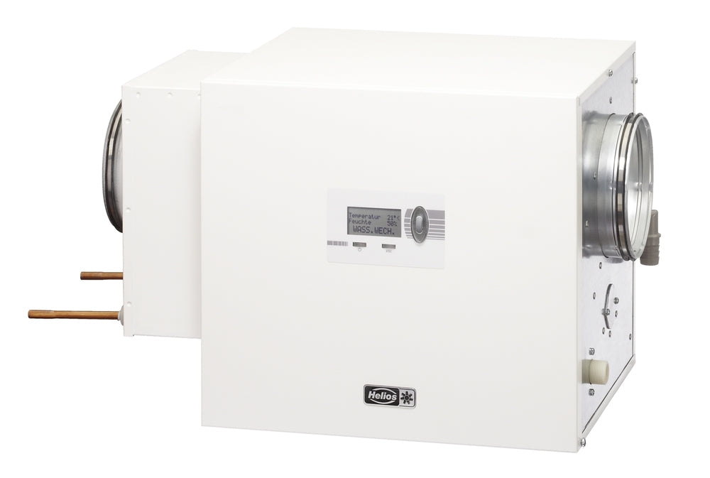 Helios KWL HB 500 WW R, KWL HygroBox Zuluft rechts, WW-Vorheizung 500 cm/h Volumenstrom