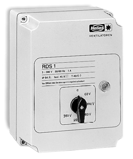 Helios RDS 2, Trafo-Drehzahlsteller mit Motorvollschutzeinrichtung 3-PH, 400 V, 2,0 A
