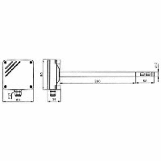 Helios LGF 10, Luftgeschwindigkeits-Fühler zu Regelgerät Typ EUR 6