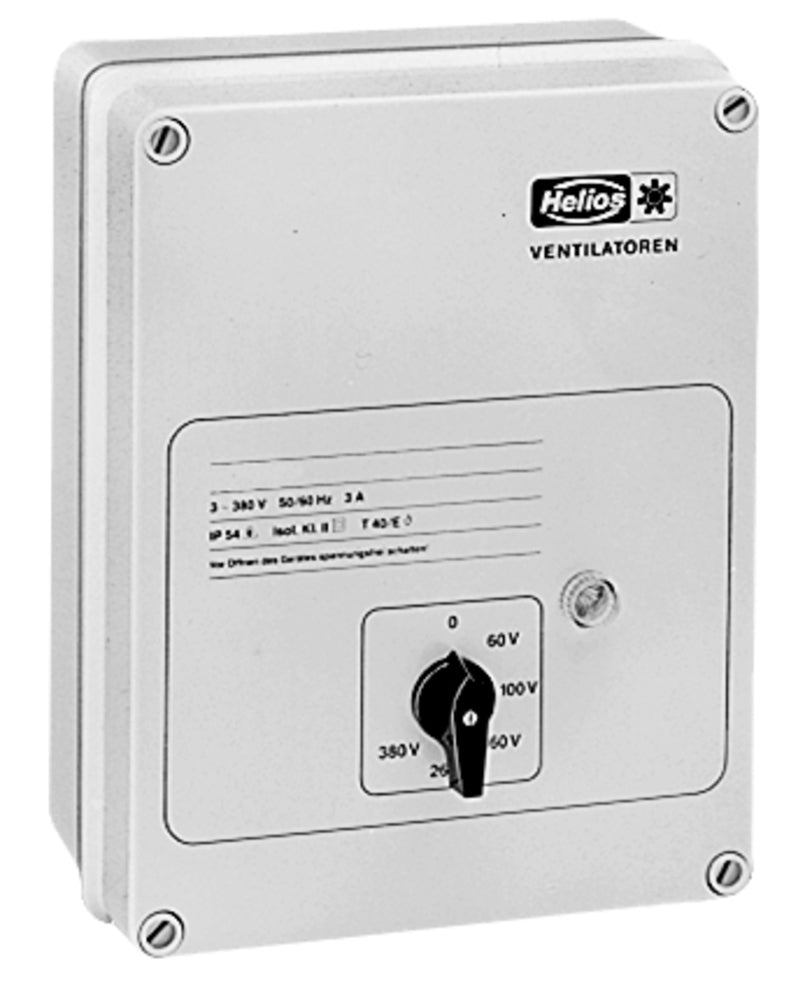 Helios MWS 10, Trafo-Drehzahlsteller mit Motorvollschutzeinrichtung 1-PH, 230 V, 10,0 A