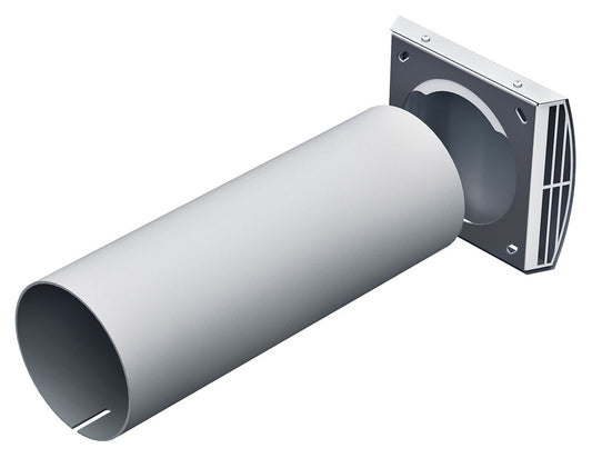 Helios KWL 45 RSF, Rohbauset Fassade mit Wandhülse u. Edelstahlblende