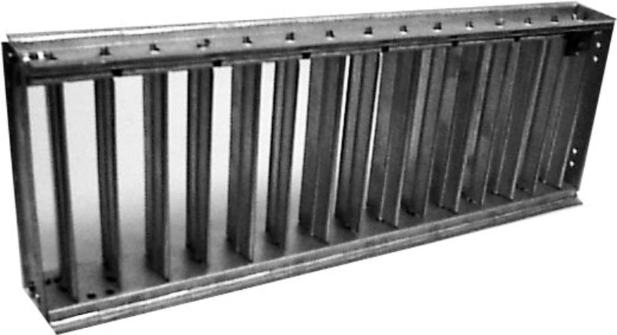 späth Mengeregulierung 29-0 1025x225, gegenläufig gekuppelte Lamellen, Material Stahl verzinkt