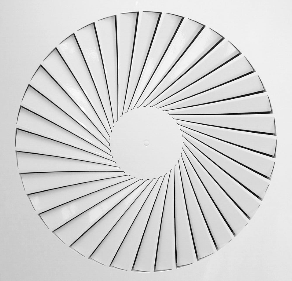 späth Deckendrallauslass DFRT 398mm x 398mm, feststehende, sternförmige Lamellen