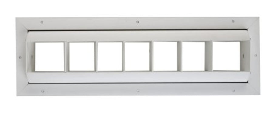 späth Weitwurfauslass DF-47, Abm. 305x165mm für Kanalanschluss, RAL 9010