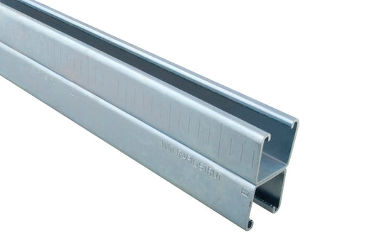 Doppelstöckige Strut Montageschiene 6 m 2,5 mm, Stahl verzinkt, VPE 6 m