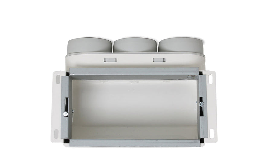 späth Uniflexplus+ Wandanschlusskasten 90° AK90-W-G200 mit senkrechten KWL-Rohranschlüssen 3 x NW 63
