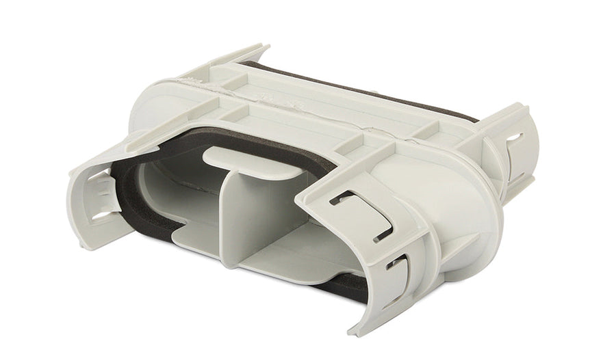 späth Uniflexplus+ Flachkanalverbinder MF 132x52mm mit 180° gedrehtem Abgang
