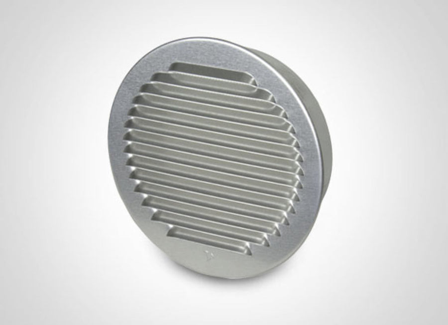 späth gepresstes Wetterschutzgitter WGR NW 180 mm mit Steckstutzen, Alu natur