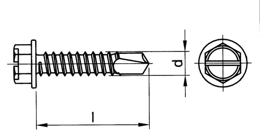 Bohrschraube L 6,3x38mm