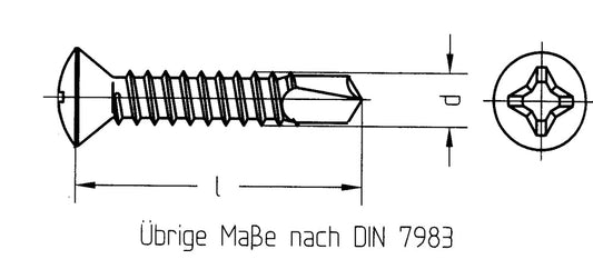 Bohrschraube R-H 4,8x38mm