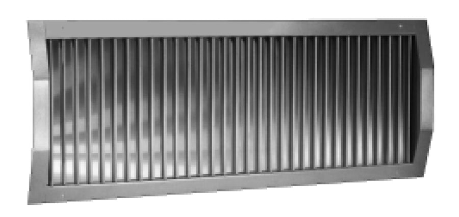 späth Rohrlüftungsgitter 21-DV-C-ZN/825x125, senkrechte und waagrechte Lamellen, Stahl verz.