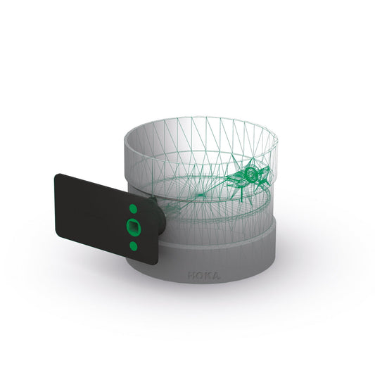 Regelklappe aus weißem PVC DN 250 mit Muffen und Konsole für Stellmotor 90°