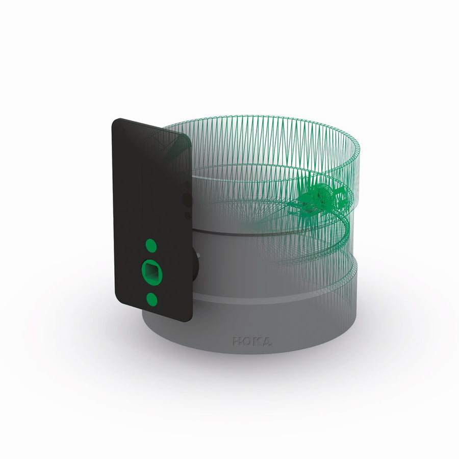 Regelklappe aus PPs DN 400 mit Muffen und Konsole für Stellmotor 0°