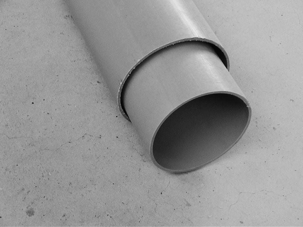 PVC U-Rohr mit glatten Enden PVC NW 125, Wandstärke 1,8 mm