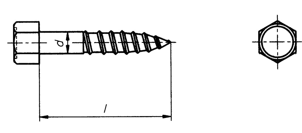 Sechskant-Holzschrauben 12,0x110mm DIN 571