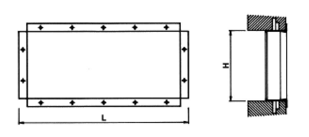 späth Einbaurahmen MM, BxH=1025x75