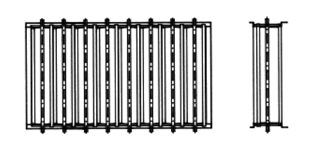 späth Mengeregulierung 29-0 1225x225, gegenläufig gekuppelte Lamellen, Material Stahl verzinkt