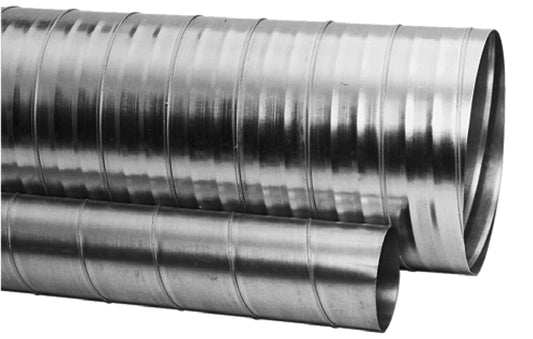 Spiralfalzrohr NW 125 aus Edelstahl mit Dichtschnur