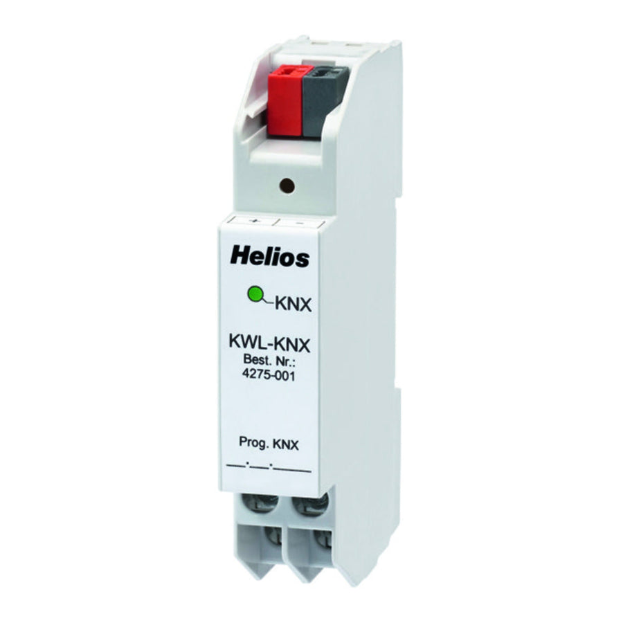 Helios KWL-KNX, KNX Busmodul für Helios easycontrols und für Schaltschrankmontage