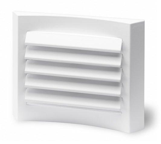Helios LGM 125, Lüftungsgitter aus Aluminium, weiß lackiert, für Lüftungs- öffnungen DN 125 mm