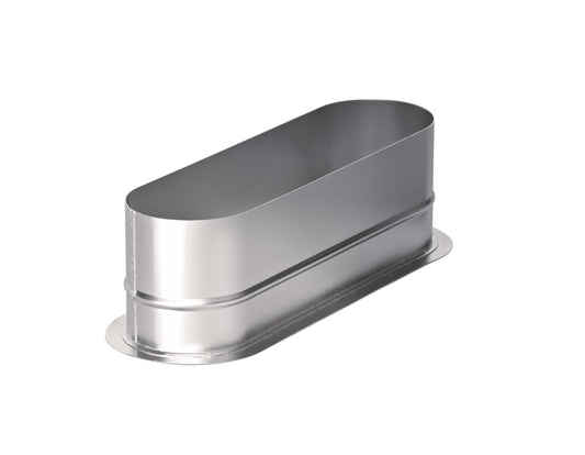 m+a Anschlussstutzen ASTO oval 90°, BxH=1430x300mm, Einstecktiefe=80mm