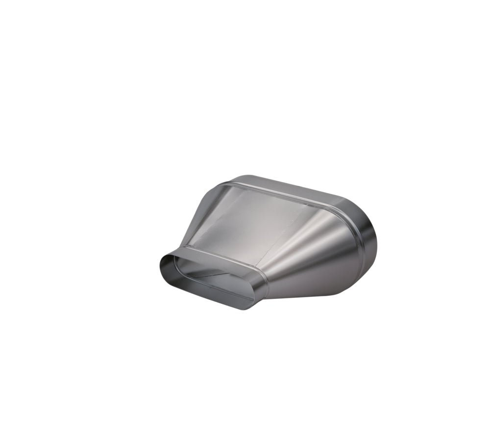 m+a Reduzierung USO oval-oval, symm., b1xh1=1800x500mm auf b2xh2=1640x500mm, Einbaulänge=225mm
