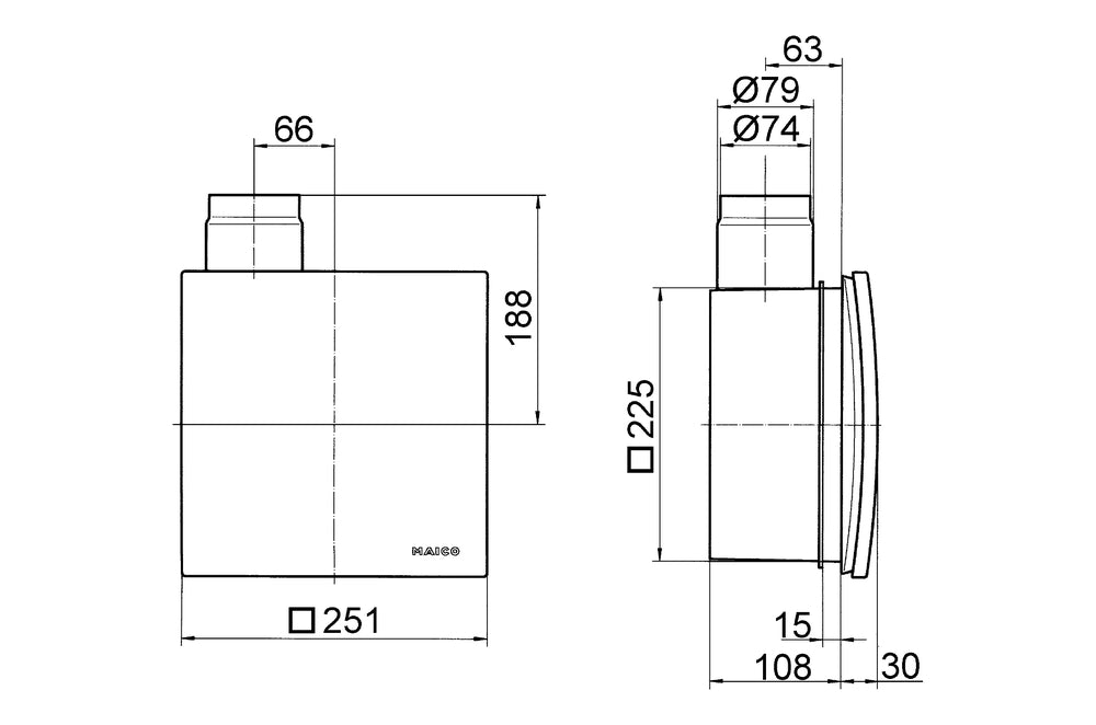 Maico Ventilatoreinsatz ER 100 D