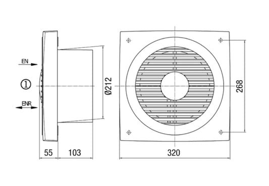 Maico Wandeinbauventilator ENR 20