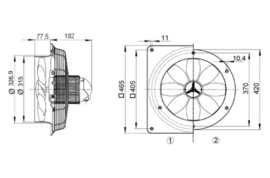 Maico Axial-Wandventilator DZQ 30/42 B