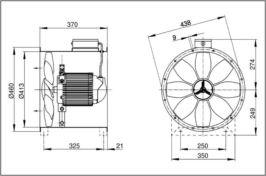 Maico Axial-Rohrventilator DZR 40/6 B