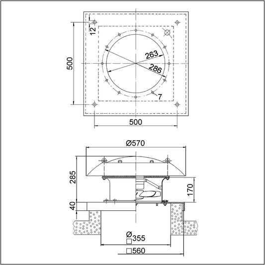 Maico Axial-Dachventilator EZD 25/4 D