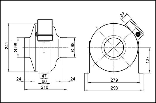 Maico Radial-Rohrventilator ERR 10/1