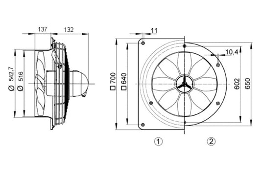 Maico Axial-Wandventilator DZQ 50/6 B Ex e